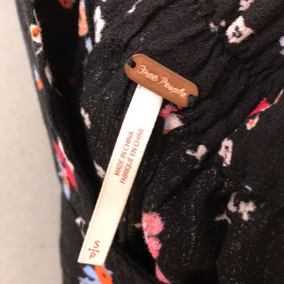 Free People floral short dungarees shirts overall - Picture 10 of 10